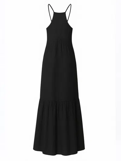 Isabel Marant Étoile Vasma Tiered Ruffled Cotton-blend Maxi Dress In Black