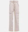 Isabel Marant Étoile Vayoneo Cotton Denim Cargo Jeans In Ecru