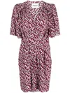 Isabel Marant Étoile Vedolia Abstract-print Minidress In Neutrals