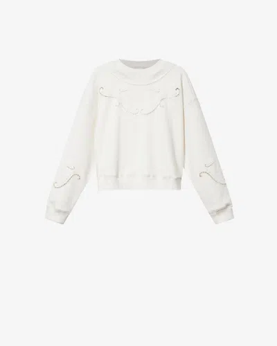 Isabel Marant Étoile Vella Sweat Shirt In Ecru