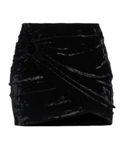 Isabel Marant Étoile Velvet High-waisted Mini Skirt In Black