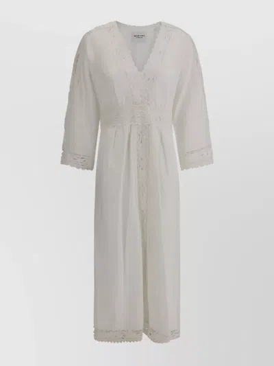 ISABEL MARANT ÉTOILE VEONA LACE DETAIL LONG SLEEVE DRESS