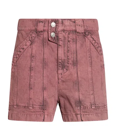 Isabel Marant Étoile Versatile Solid Denim Shorts In Pink