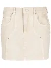 Isabel Marant Étoile Marant Etoile Vesna Denim Mini Skirt In Beige