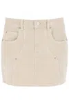 Isabel Marant Étoile Isabel Marant Etoile Vesna Denim Mini Skirt In Beige