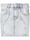 Isabel Marant Étoile Vesna Denim Miniskirt In Clear Blue