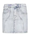 Isabel Marant Étoile Vesna Denim Miniskirt In White