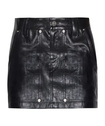 ISABEL MARANT ÉTOILE ISABEL MARANT ÉTOILE LEATHER MINI SKIRT