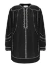 Isabel Marant Étoile Pradel Embroidered Cotton Minidress In White