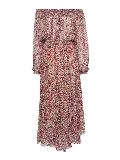 Isabel Marant Étoile Volga Off-shoulder Dress In Multicolour