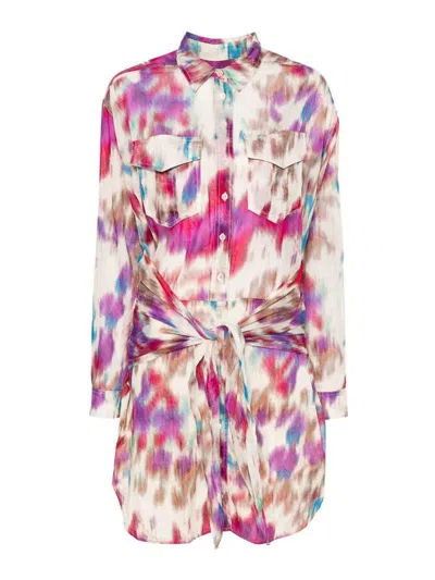 Isabel Marant Étoile Tie-dye Print Dress In Multicolour