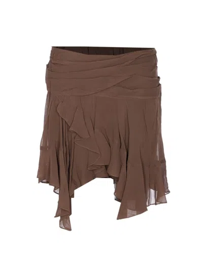 ISABEL MARANT ÉTOILE VIBRANT GREEN SKIRT WITH MINIMALISTIC SILHOUETTE