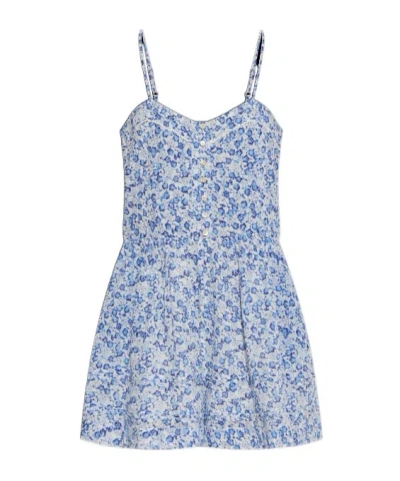 Isabel Marant Étoile Vickia Floral Jumpsuit In Blue