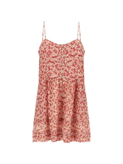 Isabel Marant Étoile Vickia Floral Mini Jumpsuit In Pink