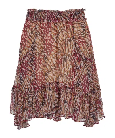 Isabel Marant Étoile Viera Graphic-print Miniskirt In Red