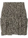 Isabel Marant Étoile Isabel Marant Etoile 'violaine' Two-tone Viscose Miniskirt Women In Black
