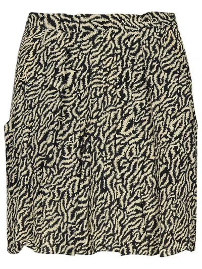ISABEL MARANT ÉTOILE ISABEL MARANT ÉTOILE 'VIOLAINE' TWO-TONE VISCOSE MINISKIRT