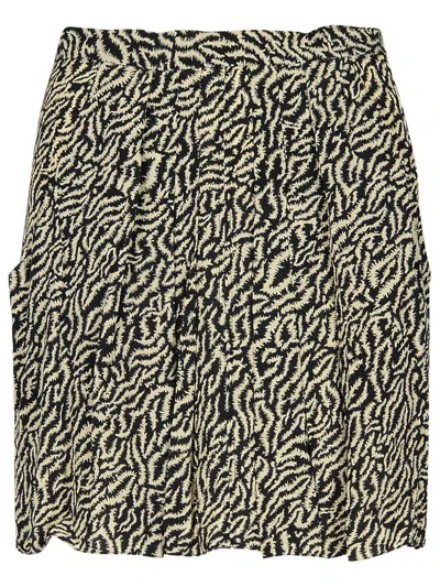 ISABEL MARANT ÉTOILE ISABEL MARANT ÉTOILE 'VIOLAINE' TWO-TONE VISCOSE MINISKIRT