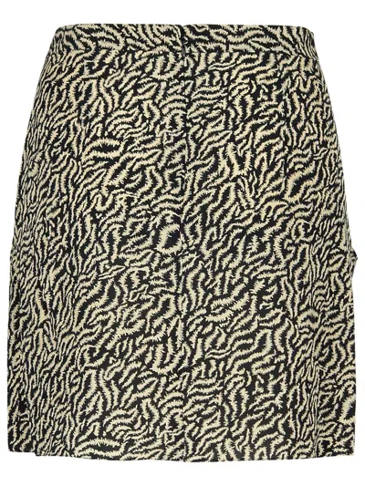 Isabel Marant Étoile Isabel Marant Etoile 'violaine' Two-tone Viscose Miniskirt Woman In Beige