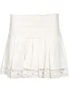 Isabel Marant Étoile 'violana'white Miniskirt With Pleated Details And Scallop Hem In White