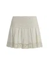 Isabel Marant Étoile Isabel Marant Etoile Violana Linen And Cotton Blend Miniskirt In White
