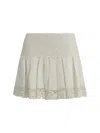 Isabel Marant Étoile 'violana'white Miniskirt With Pleated Details And Scallop Hem In White