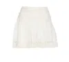 Isabel Marant Étoile 'violana'white Miniskirt With Pleated Details And Scallop Hem In White