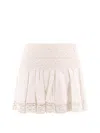 Isabel Marant Étoile Isabel Marant Etoile Violana Linen And Cotton Blend Miniskirt In White