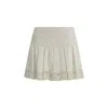 Isabel Marant Étoile Isabel Marant Etoile Violana Linen And Cotton Blend Miniskirt In White