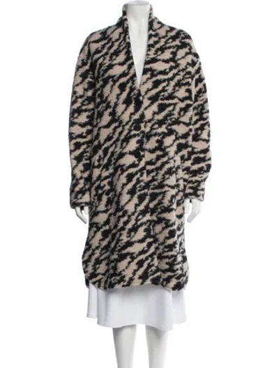 Pre-owned Isabel Marant Étoile Virgin Wool Animal Print Coat In Multicolor