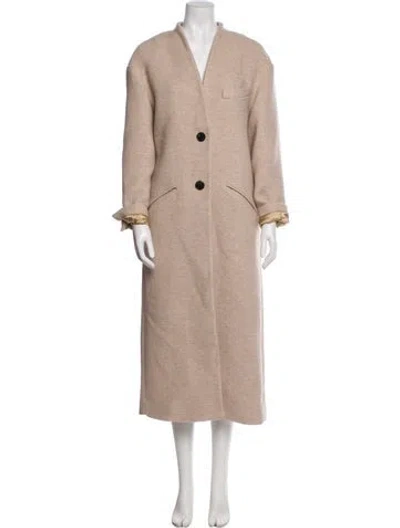 Pre-owned Isabel Marant Étoile Virgin Wool Coat In Neutral