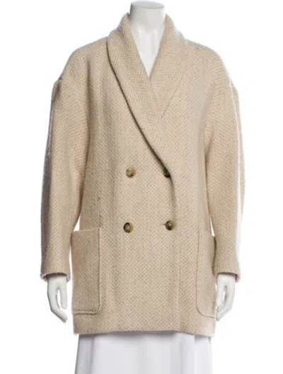 Pre-owned Isabel Marant Étoile Virgin Wool Coat In Neutral