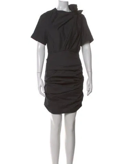 Pre-owned Isabel Marant Étoile Virgin Wool Mini Dress In Black
