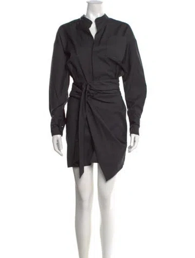 Pre-owned Isabel Marant Étoile Virgin Wool Mini Dress In Black