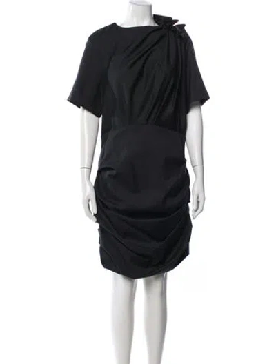 Pre-owned Isabel Marant Étoile Virgin Wool Mini Dress In Black
