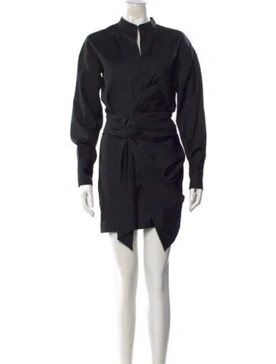Pre-owned Isabel Marant Étoile Virgin Wool Mini Dress In Black