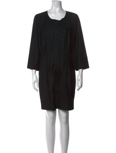 Pre-owned Isabel Marant Étoile Virgin Wool Mini Dress In Black