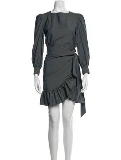 Pre-owned Isabel Marant Étoile Virgin Wool Mini Dress In Blue