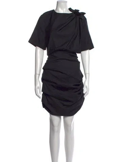 Pre-owned Isabel Marant Étoile Virgin Wool Mini Dress In Grey