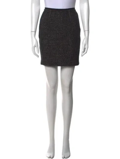 Pre-owned Isabel Marant Étoile Virgin Wool Mini Skirt In Black