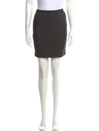 Pre-owned Isabel Marant Étoile Virgin Wool Mini Skirt In Gray