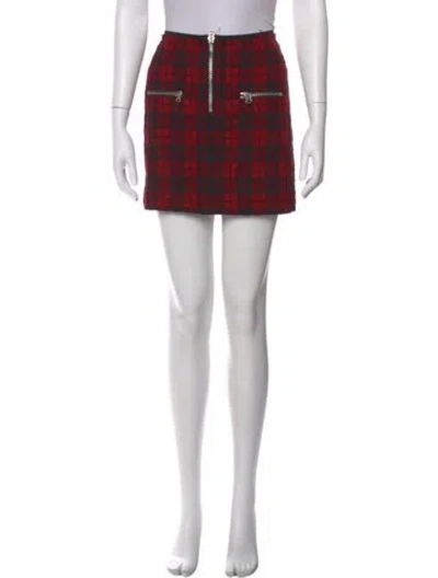 Pre-owned Isabel Marant Étoile Virgin Wool Mini Skirt In Red