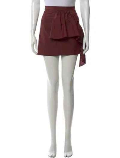 Pre-owned Isabel Marant Étoile Virgin Wool Mini Skirt In Red