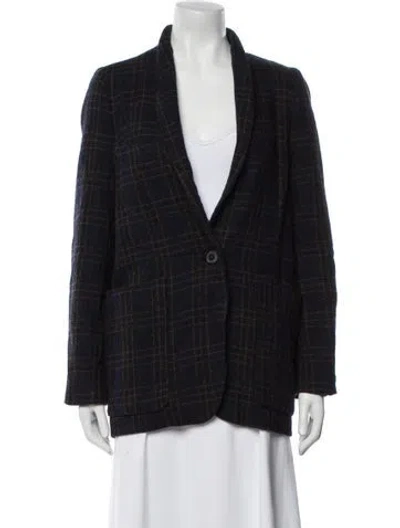 Pre-owned Isabel Marant Étoile Virgin Wool Plaid Print Blazer In Multi
