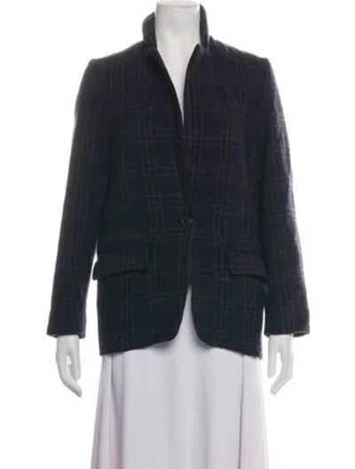 Pre-owned Isabel Marant Étoile Virgin Wool Plaid Print Blazer In Multicolor