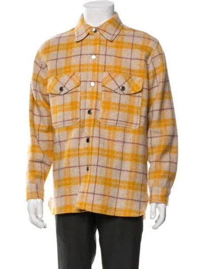 Pre-owned Isabel Marant Étoile Virgin Wool Plaid Print Trucker Jacket In Multi