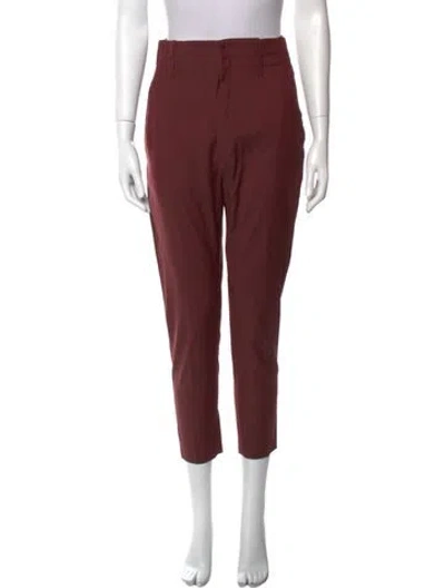 Pre-owned Isabel Marant Étoile Virgin Wool Skinny Leg Pants In Burgundy