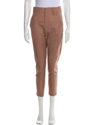 Pre-owned Isabel Marant Étoile Virgin Wool Skinny Leg Pants In Pink