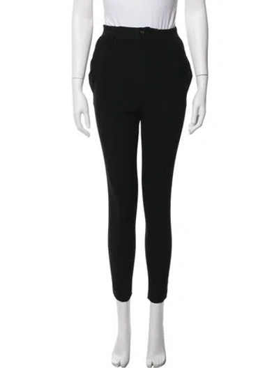 Pre-owned Isabel Marant Étoile Virgin Wool Straight Leg Pants In Black