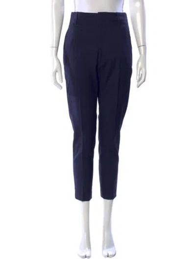 Pre-owned Isabel Marant Étoile Virgin Wool Straight Leg Pants In Blue